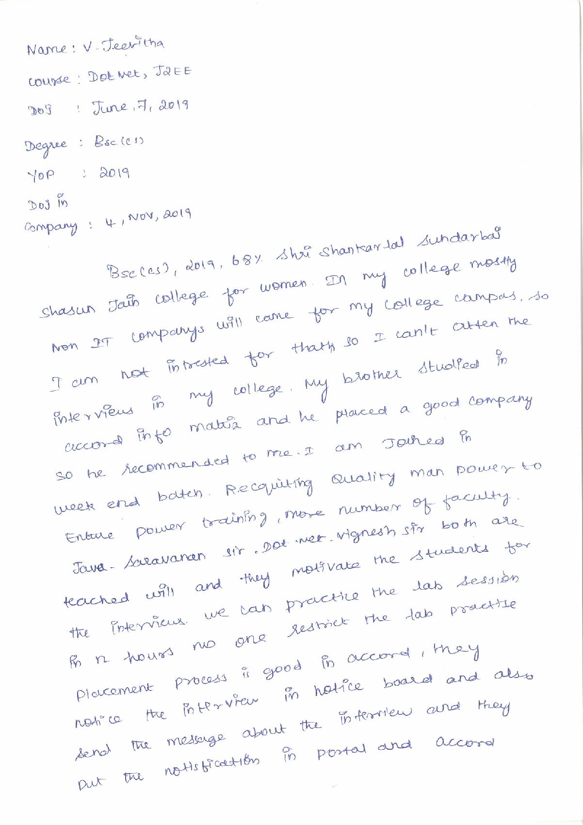 Dot Student Testimonial