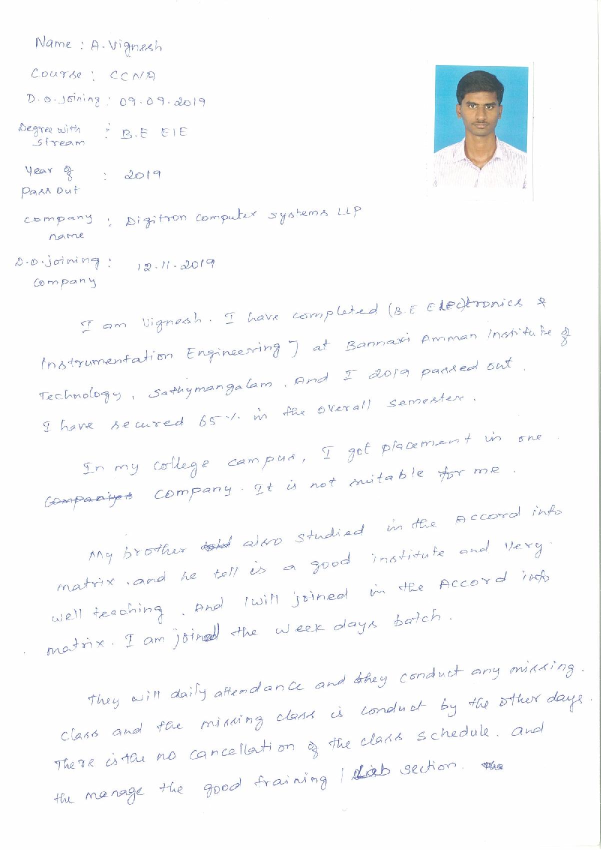 CCNA Student Testimonial